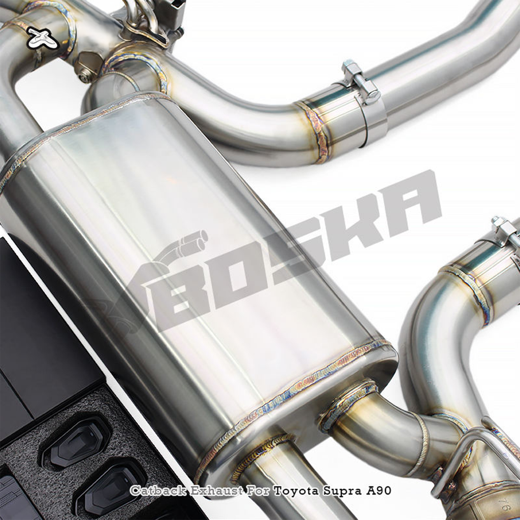 T304 Stainless Valved Catback Exhaust System for Toyota Supra A90 A91 3.0T - Bull Boost Performance