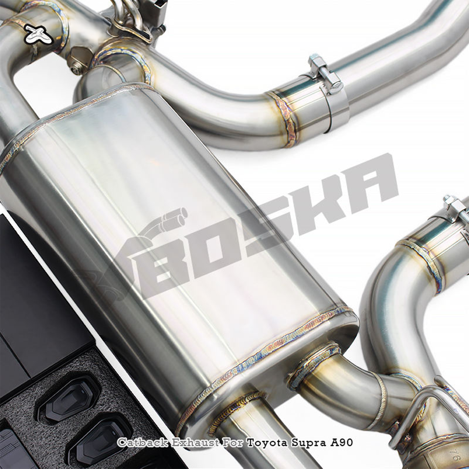 T304 Stainless Valved Catback Exhaust System for Toyota Supra A90 A91 3.0T - Bull Boost Performance