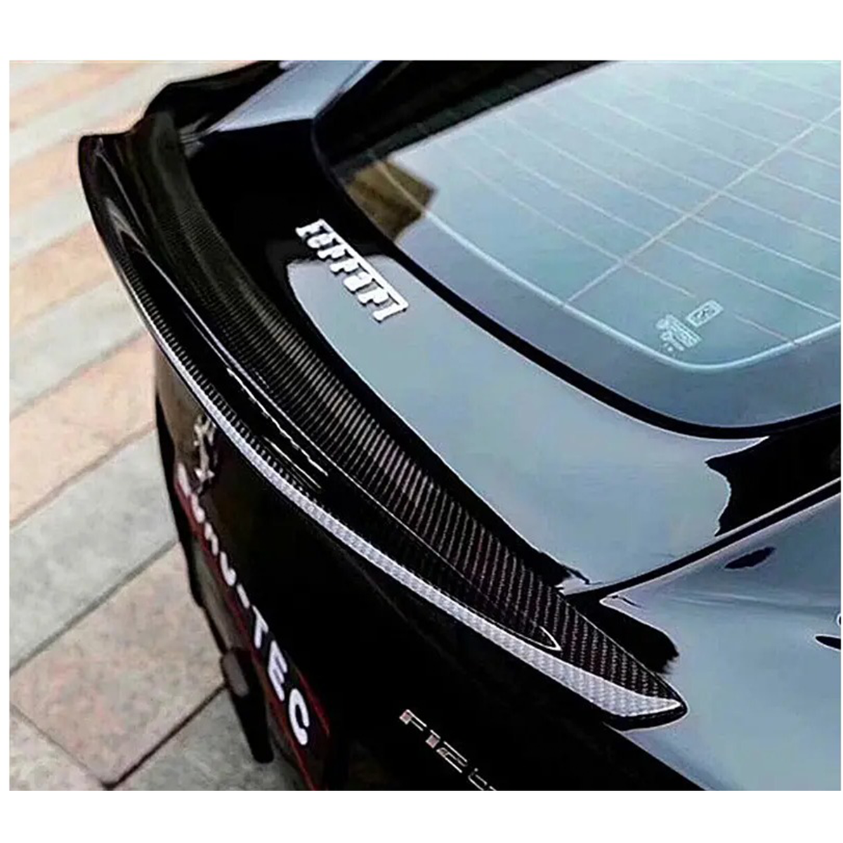 DNC Style Carbon Fiber Rear Spoiler for Ferrari F12 by Stratec Systems