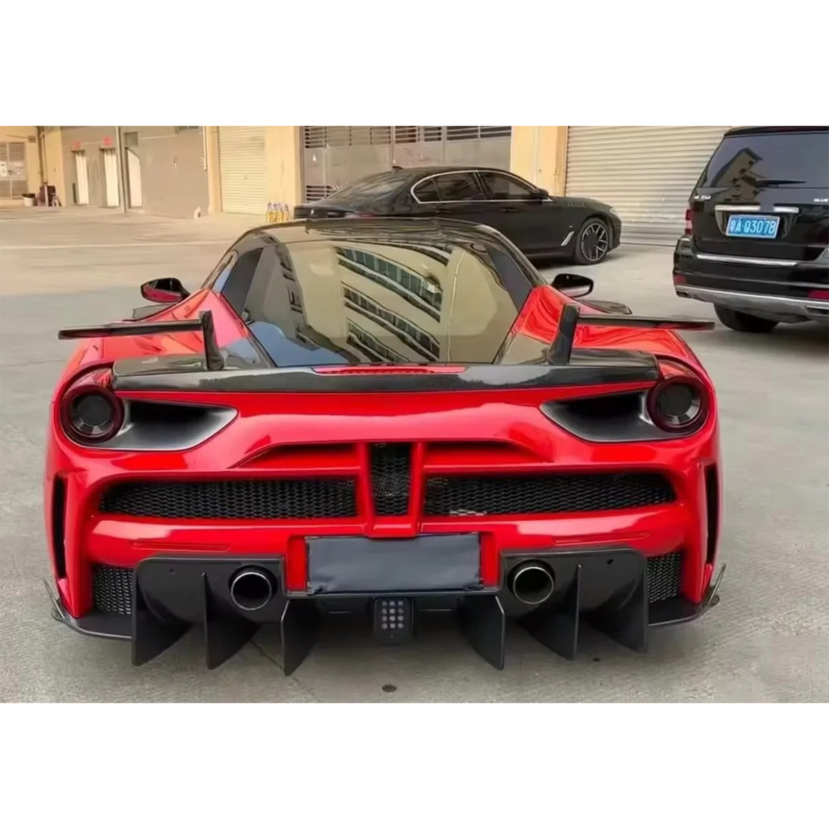 Carbon Fiber M Style Aerodynamic Full Body Kit for Ferrari 488 GTB by Stratec Systems