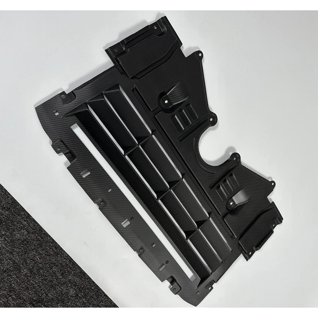 Dry Carbon Fiber Vented Oil Cooler Guard for BMW G8X G80 M3 G82 M4 - Bull Boost Performance