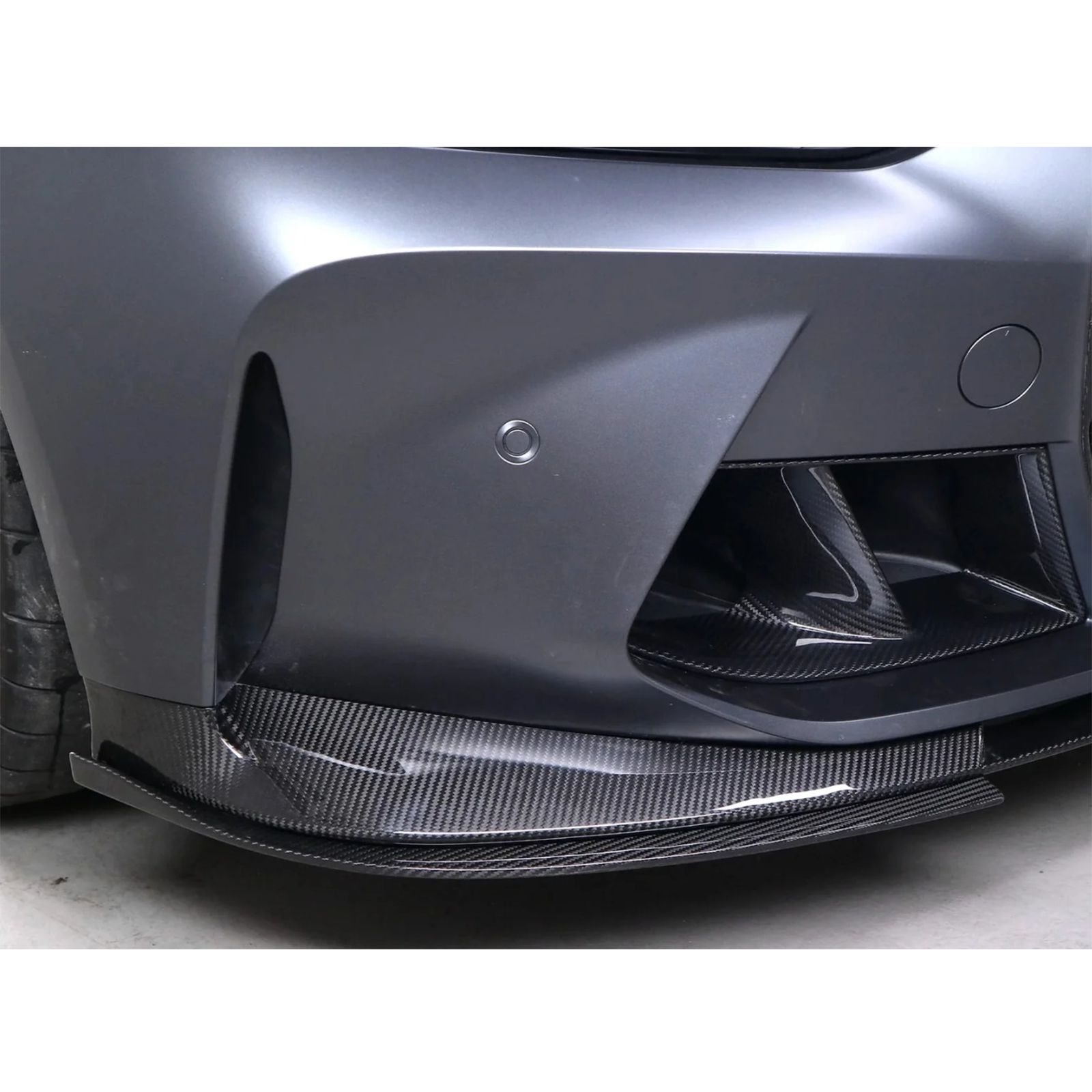 3D Style Dry Carbon Fiber Front Lip (OEM Mount) for BMW G80 M3 G82 G83 M4 - Bull Boost Performance