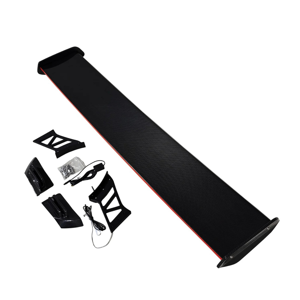 Prepreg Carbon Fiber Wing w/ LED for BMW G80 M3 G82 M4 G87 M2 - Bull Boost Performance