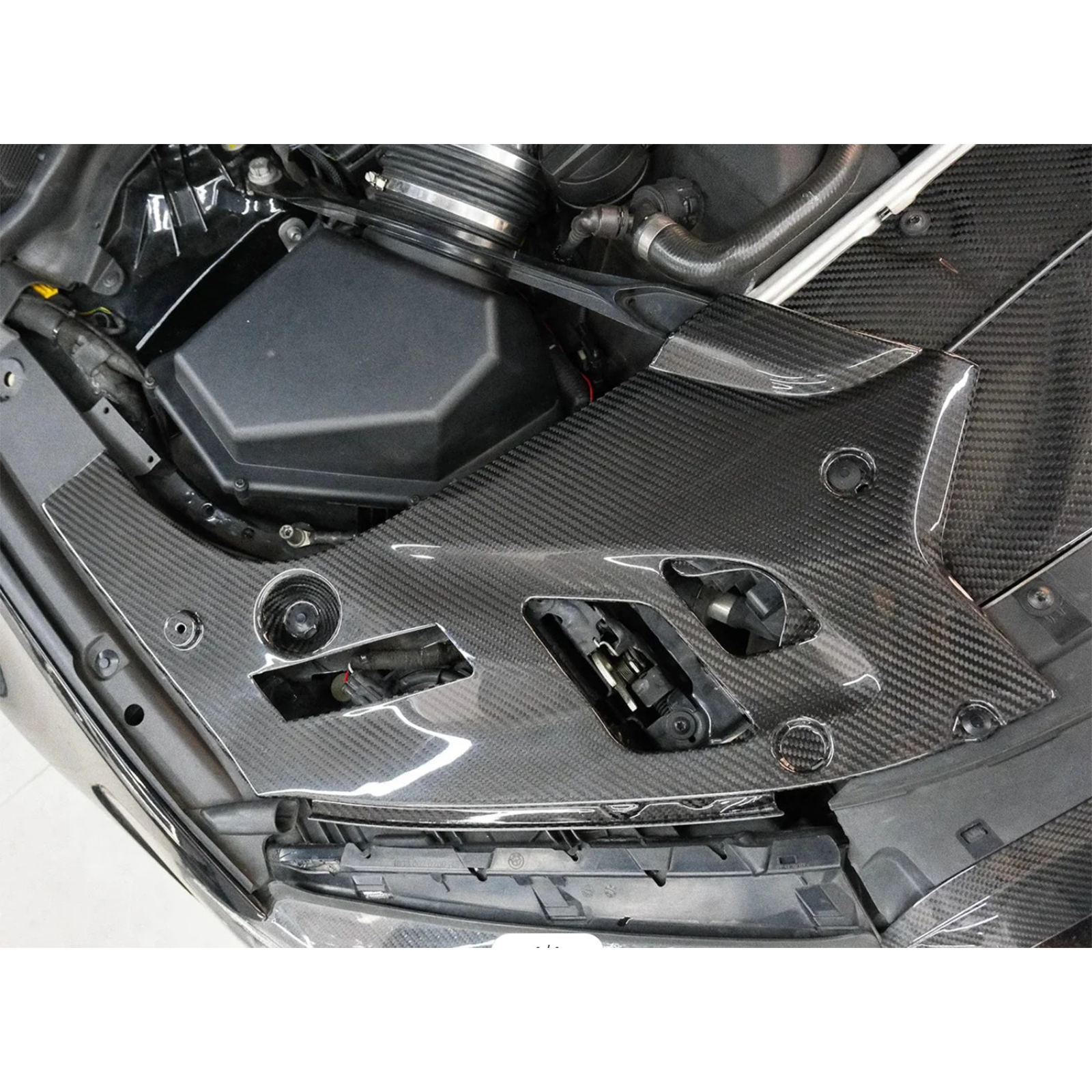 Carbon Fiber Engine Bay Headlight Corner Covers for BMW F90 M5 - Bull Boost Performance