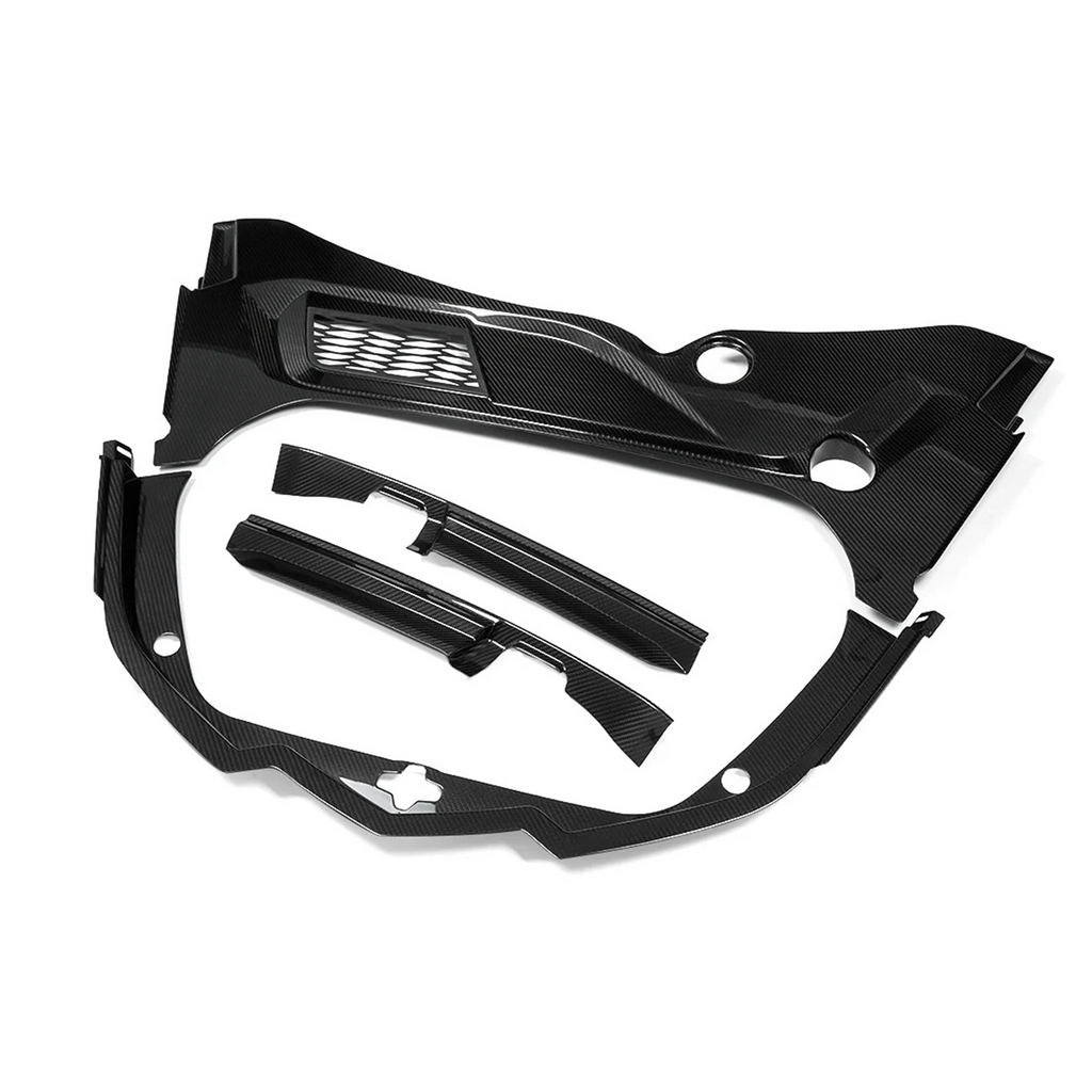 Dry Carbon Fiber Front Trunk Cover Trim Replacement for Chevrolet Corvette C8 Z51 Z06 - Bull Boost Performance