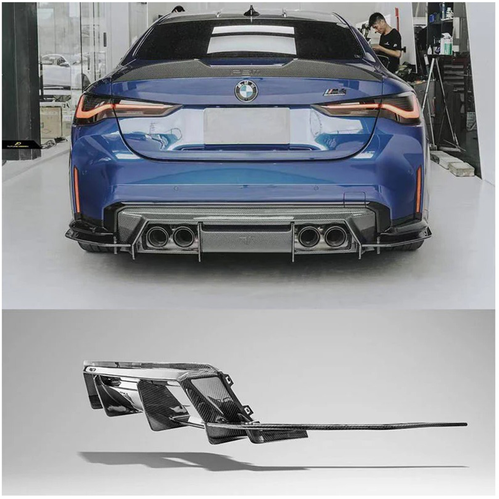 Prepreg Carbon Fiber FD Style Rear Diffuser for BMW G80 M3 G82 M4 - Bull Boost Performance