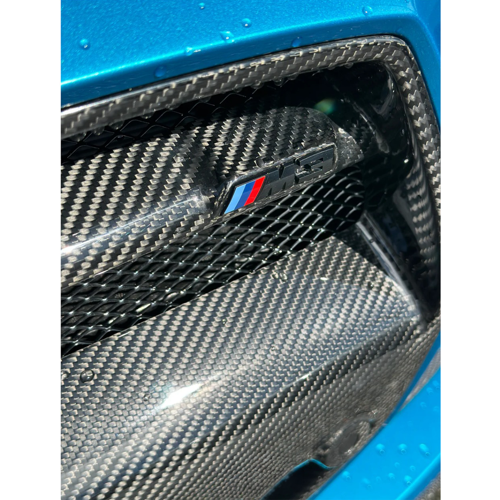 VR Style Carbon Fiber Front Grille Replacement Set for BMW G80 M3 G82 G83 M4 - Bull Boost Performance
