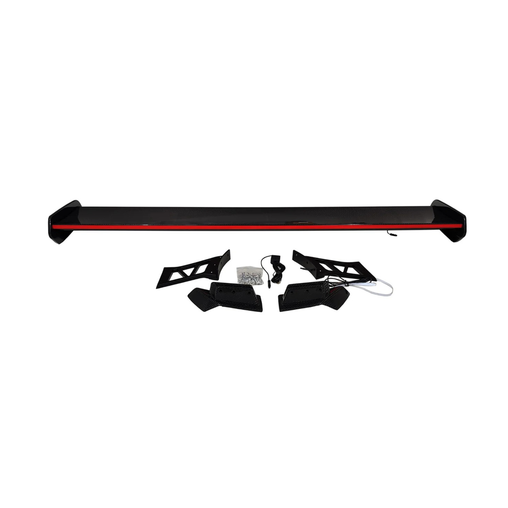 Prepreg Carbon Fiber Wing w/ LED for BMW G80 M3 G82 M4 G87 M2 - Bull Boost Performance