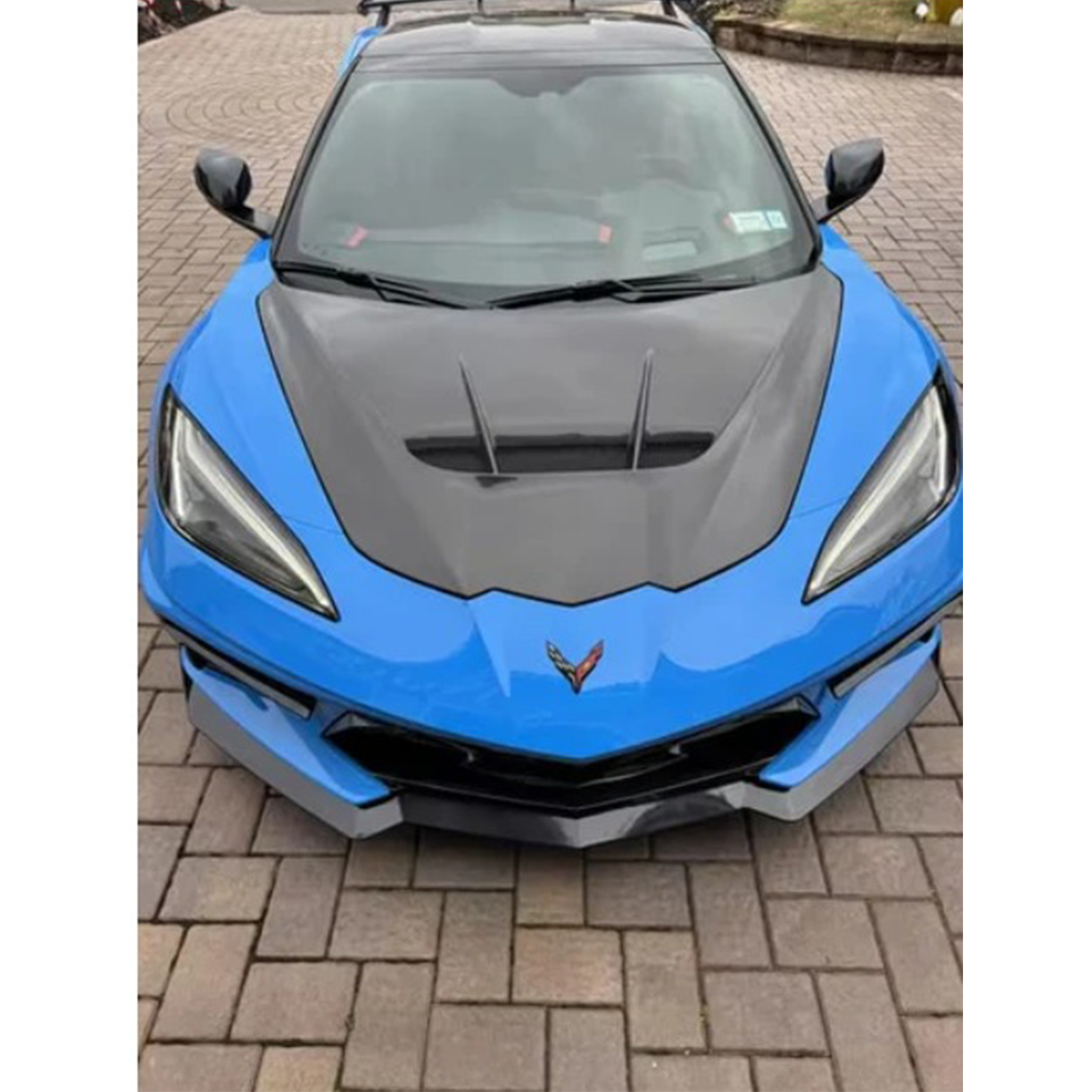V3 Vented Carbon Fiber Hood Bonnet for Chevrolet Corvette C8 - Bull Boost Performance