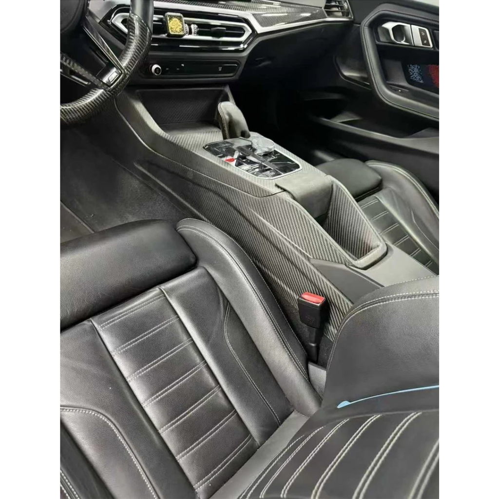 Carbon Fiber CSL Style Center Console Control Panel for BMW G87 M2 G80 M3 G82 M - Bull Boost Performance