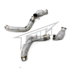 Stainless Catted Downpipe Heat Shield for BMW M5 F90 4.4T - Bull Boost Performance