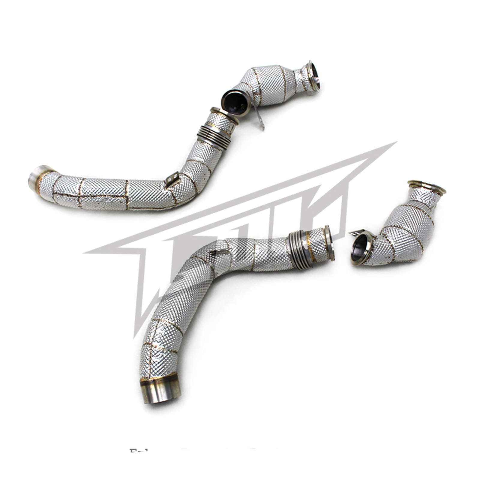 Stainless Catted Downpipe Heat Shield for BMW M5 F90 4.4T - Bull Boost Performance