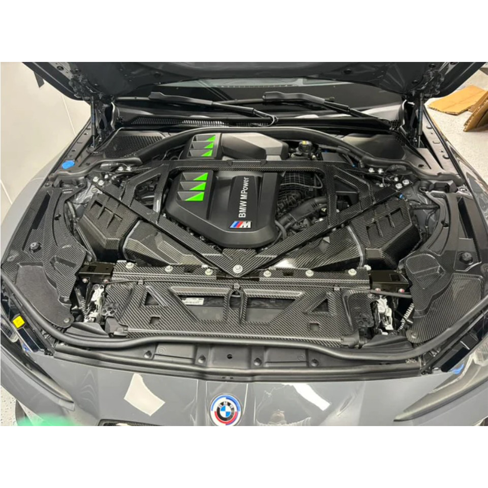 Dry Carbon Front Engine Corner Headlight Cover Set for BMW G8X G80 G81 M3 G82 G83 M4 G87 M2 - Bull Boost Performance