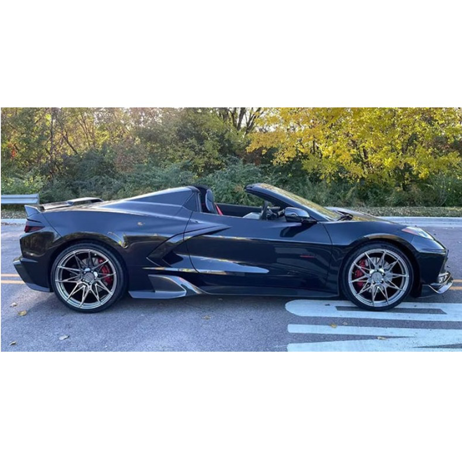 Carbon Fiber GT Style Side Skirts for Chevrolet Corvette C8 - Bull Boost Performance