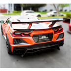 AP Style Dry Carbon Fiber Rear Trunk GT Wing for Chevrolet Corvette C8 - Bull Boost Performance