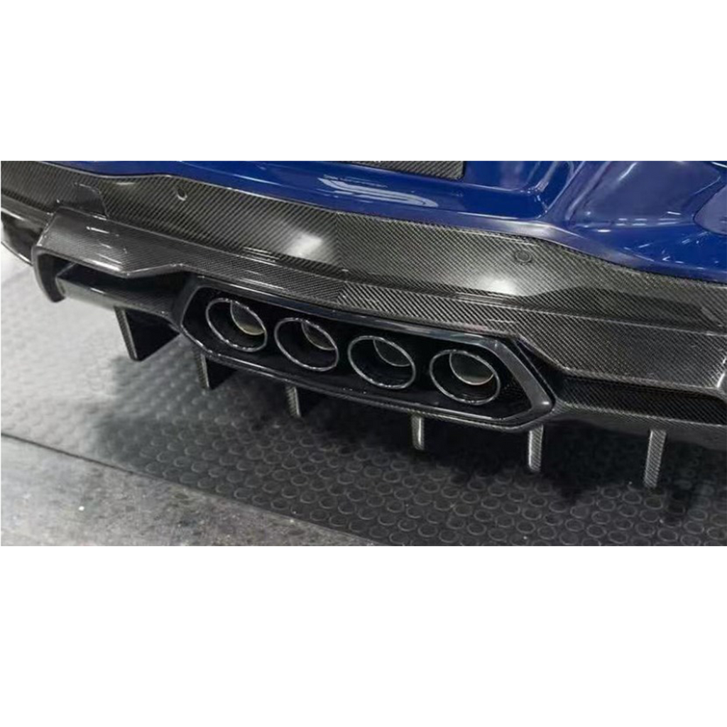 Dry Carbon Fiber Rear Diffuser for Chevrolet Corvette C8 Z06 ZR1 - Bull Boost Performance