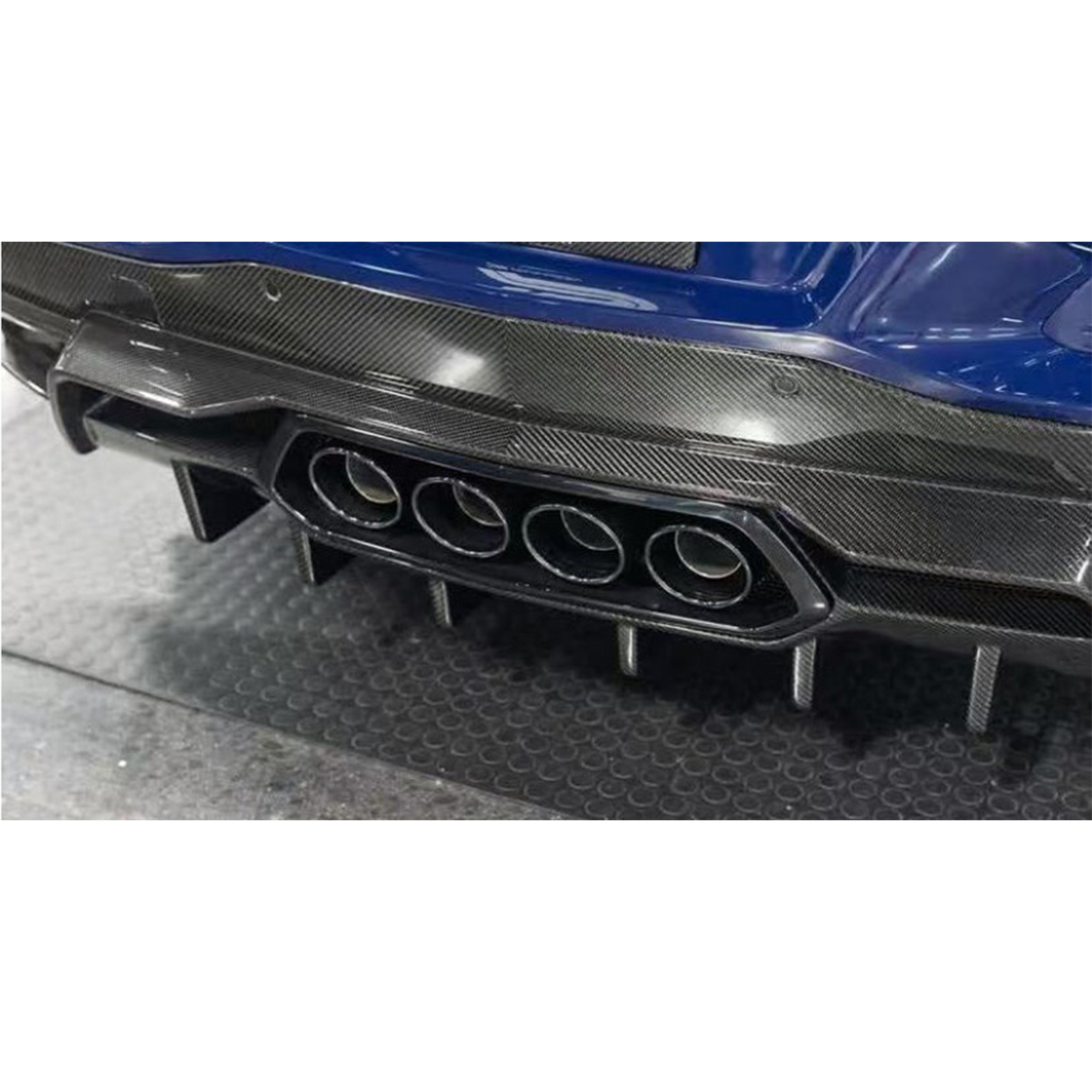 Dry Carbon Fiber Rear Diffuser for Chevrolet Corvette C8 Z06 ZR1 - Bull Boost Performance