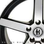 19x8.5 19x9.5 Satin Black Hayame Wheel Rims Machined Face Staggered