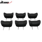 2011-2000 Toyota Sienna Black Front Middle Rear Headrest Faux Leather