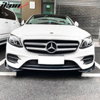 Universal Gloss Black Front Lip Splitter Chin Spoiler Air Dam 2PC