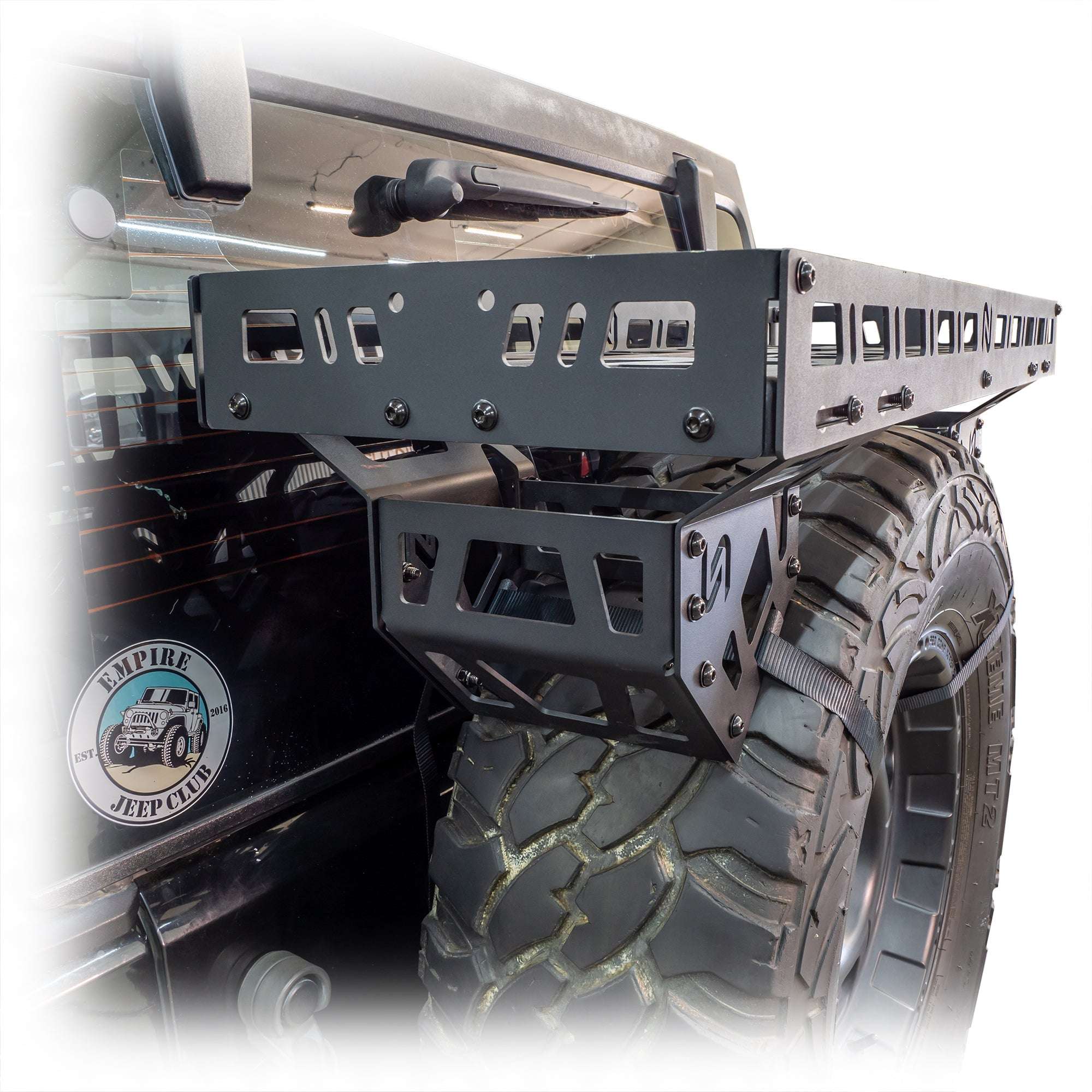 Turn Offroad Spare Tire Storage Rack for Universal Externally Mounted Spare Tires