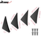 Universal Unpainted Rear Bumper Lip Diffuser Shark Fins ABS 4PC