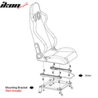 Universal 14" Lock Rail Track Set Racing Seat Adjust Dual Slider Steel