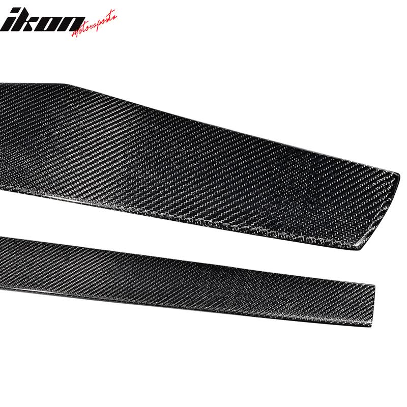 Universal 77.5Inch Side Skirts Extension Flat Bottom Line Carbon Fiber