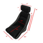Classic Bucket Single Black Seat With Sliders Suede Faux Leather PU