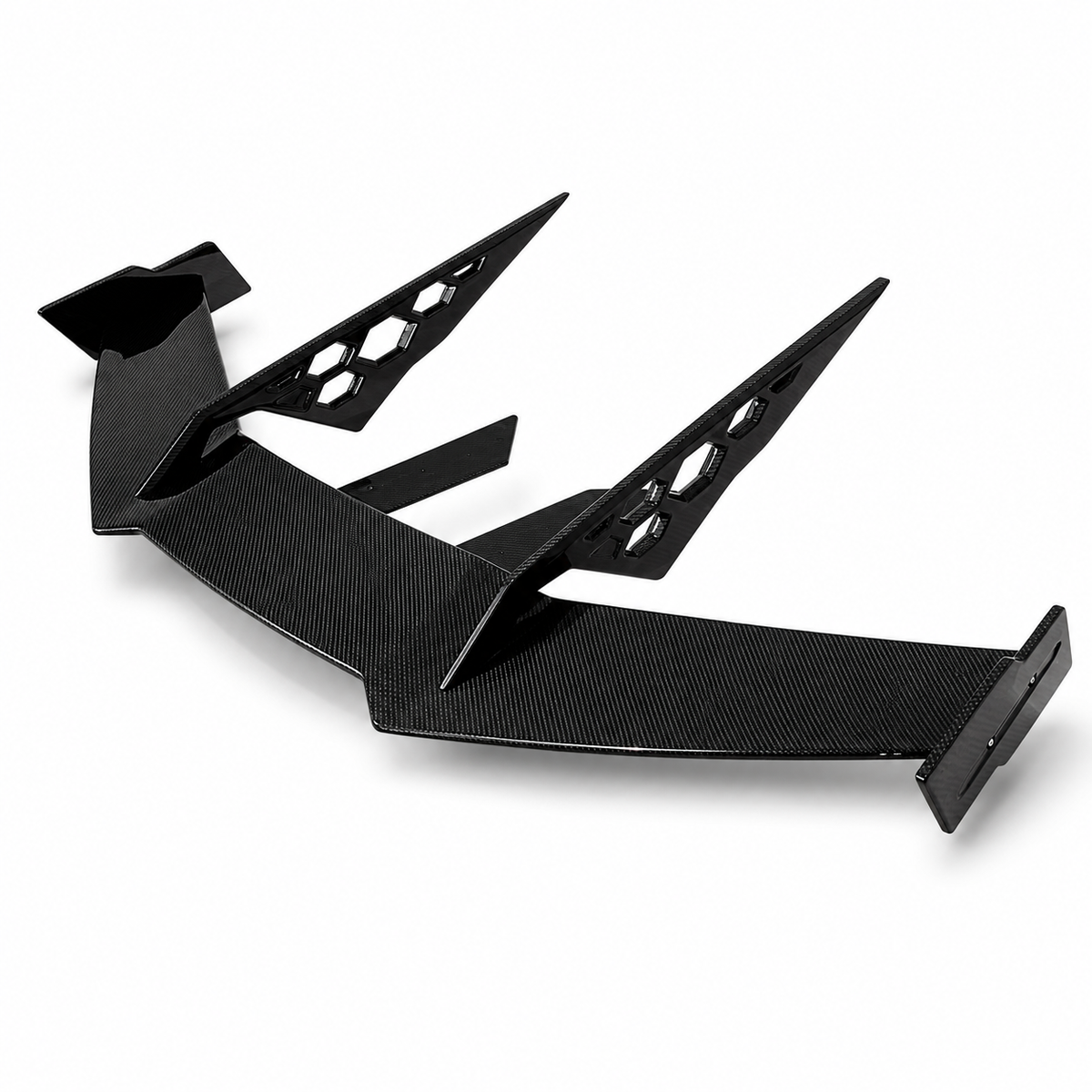 DF Upgrade Dry Carbon Fiber Engine Deck Rear Spoiler Wing Kit for Lamborghini Revuelto by Stratec Systems