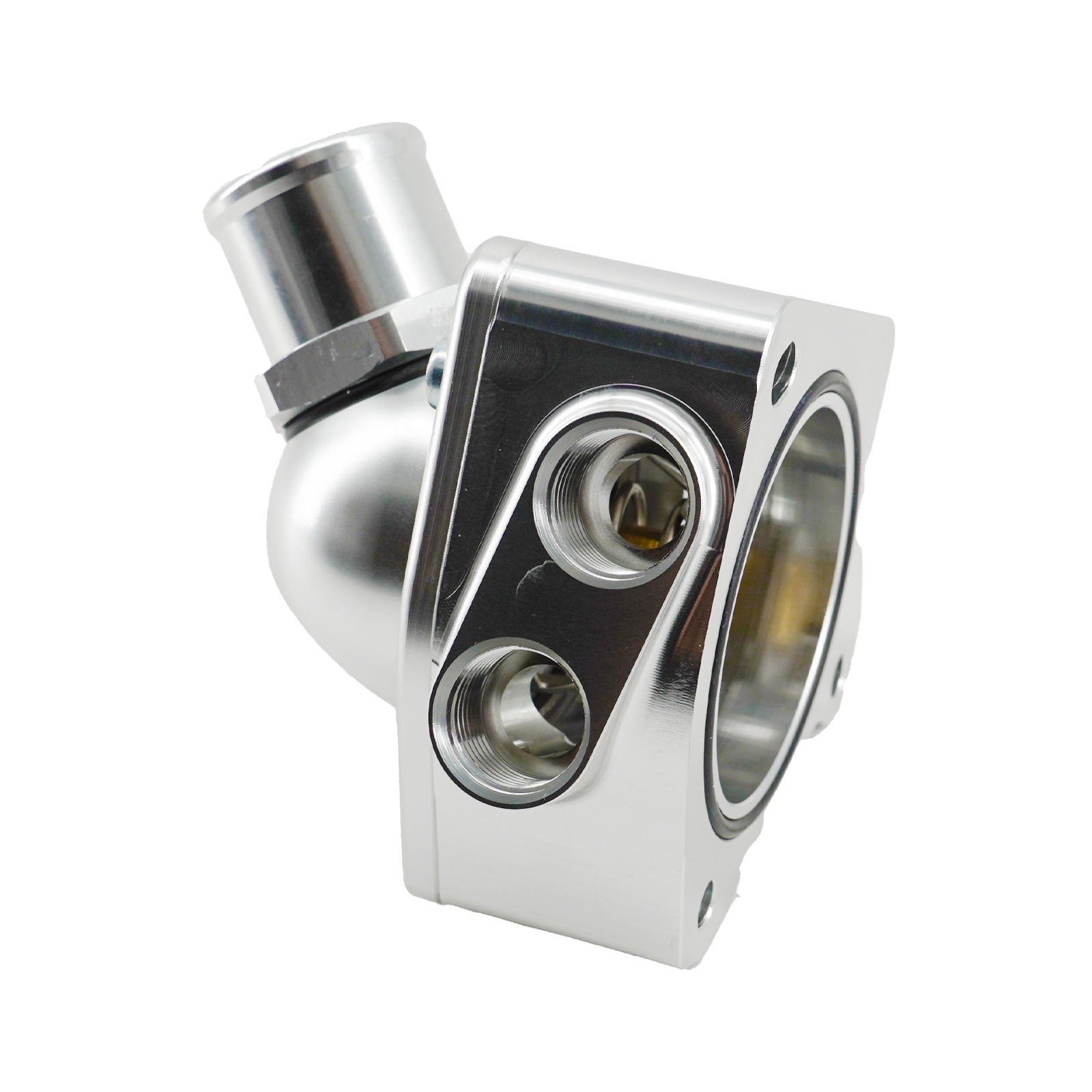 K20 K24 K Series Direct Water Pump Mount V2 Swivel Neck Thermostat Housing 16AN - Bull Boost Performance