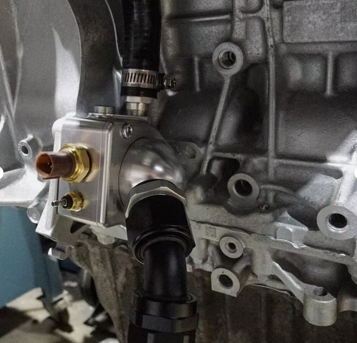 K20 K24 K Series Direct Water Pump Mount V2 Swivel Neck Thermostat Housing 16AN - Bull Boost Performance