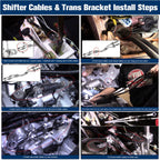 Acura RSX Shifter Cables Trans Bracket Shifter K20 K24 K Swap EG EK K-Series Honda Civic CRX - Bull Boost Performance
