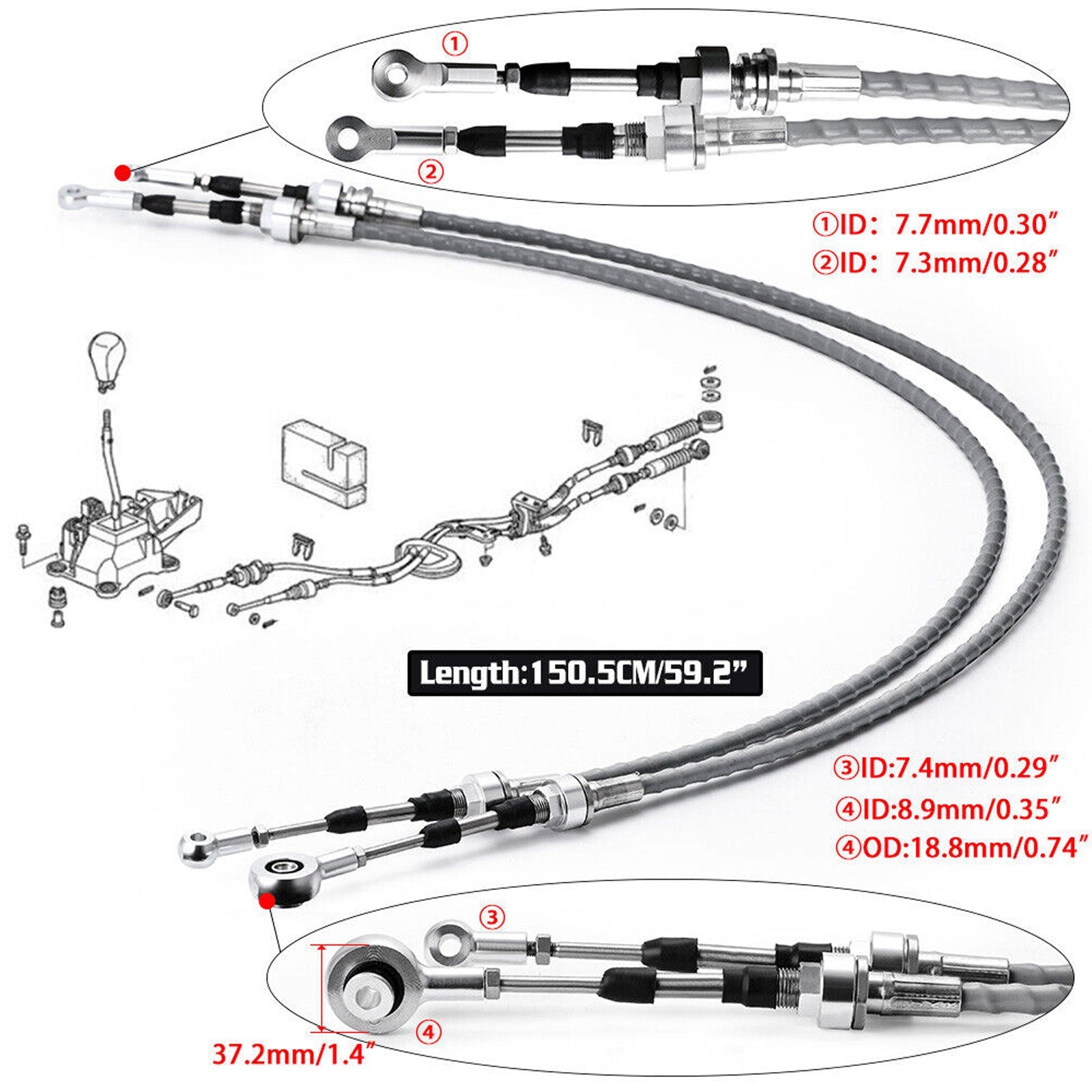 Acura RSX Shifter Cables Trans Bracket Shifter K20 K24 K Swap EG EK K-Series Honda Civic CRX - Bull Boost Performance