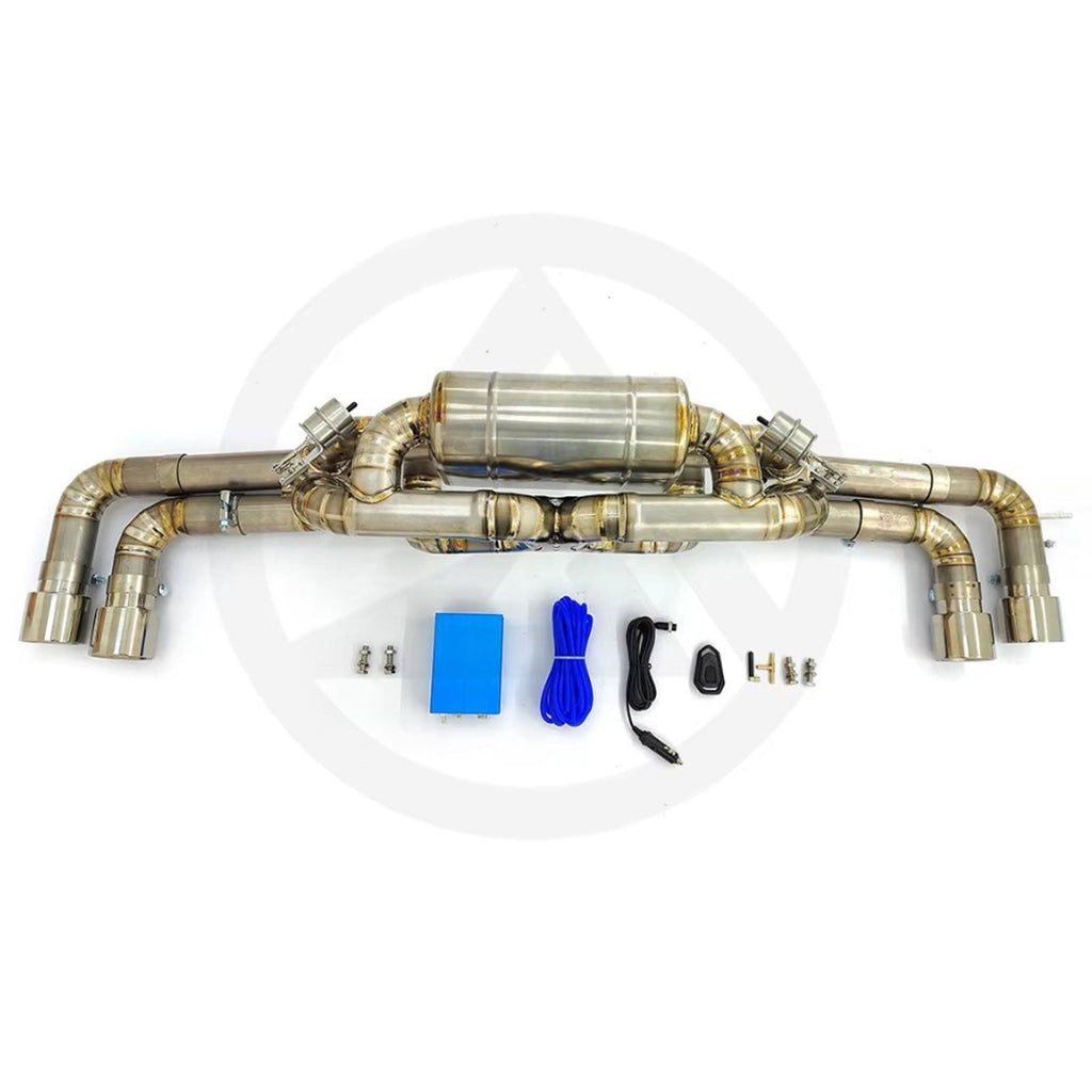Valved Titanium Catback Exhaust System for Ferrari 360 Modena Spider F360 3.6L - Bull Boost Performance