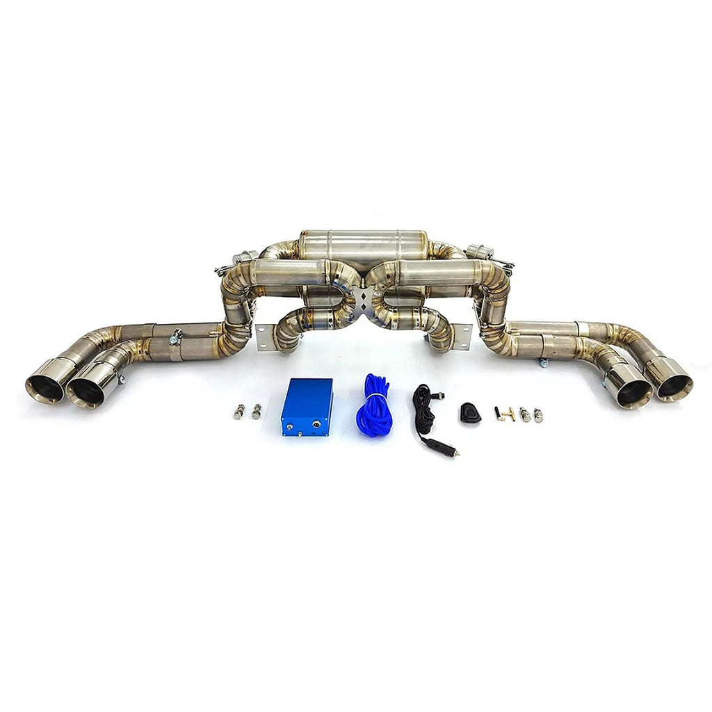 Valved Titanium Catback Exhaust System for Ferrari 360 Modena Spider F360 3.6L - Bull Boost Performance