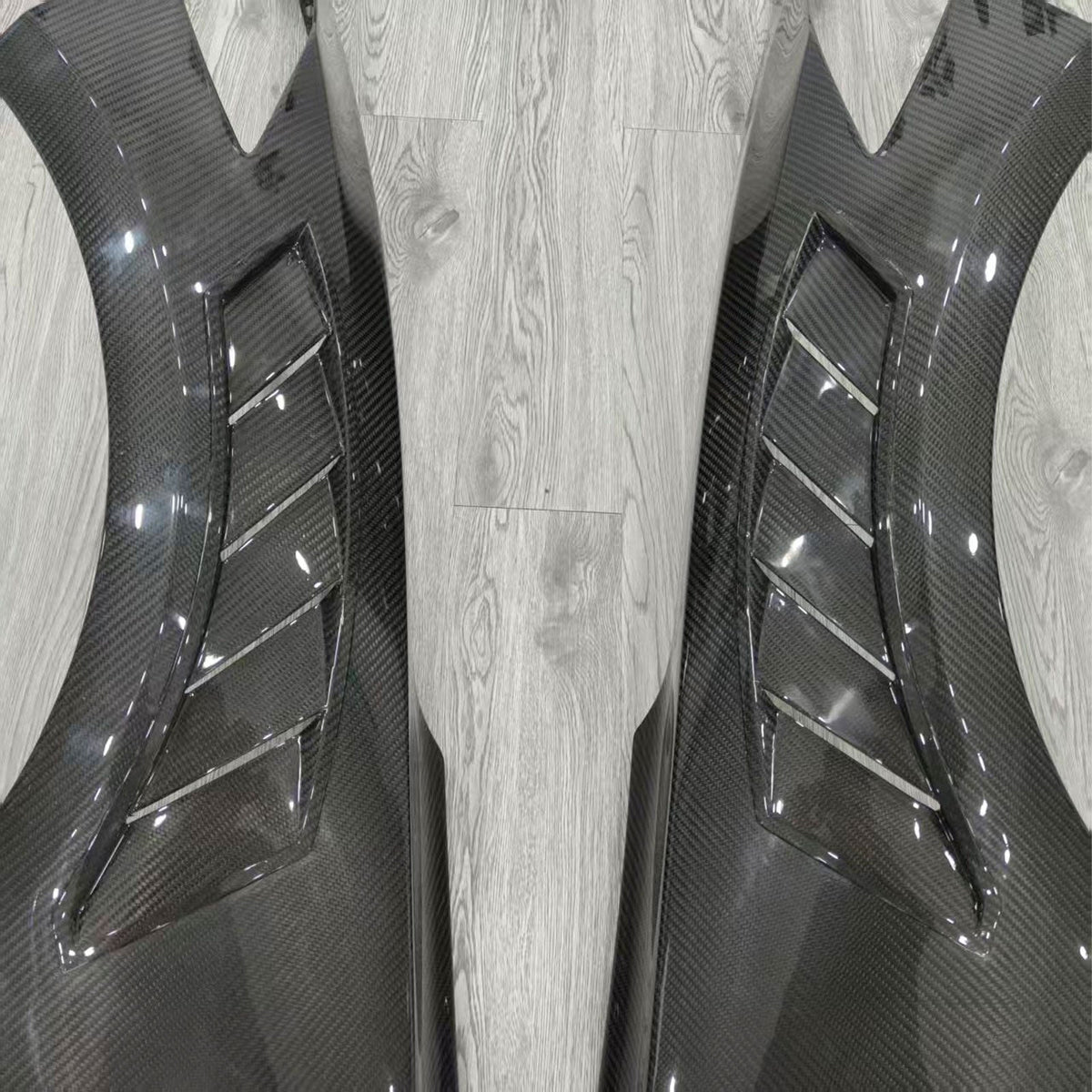 STG Style Dry Carbon Fiber Vented Front Fenders for Chevrolet Corvette C8 Stingray by Stratec Systems