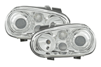 Volkswagen Golf 4 Type 1J Chrome Headlight Set (1998-2003)