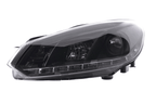 Volkswagen Golf 6 Black LED Headlights with Daytime Running Lights (2008-2014)