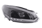 Volkswagen Golf 6 Black LED Headlights with Daytime Running Lights (2008 - 2014)