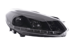 Volkswagen Golf 6 Black LED Headlights with Daytime Running Lights (2008-2014)