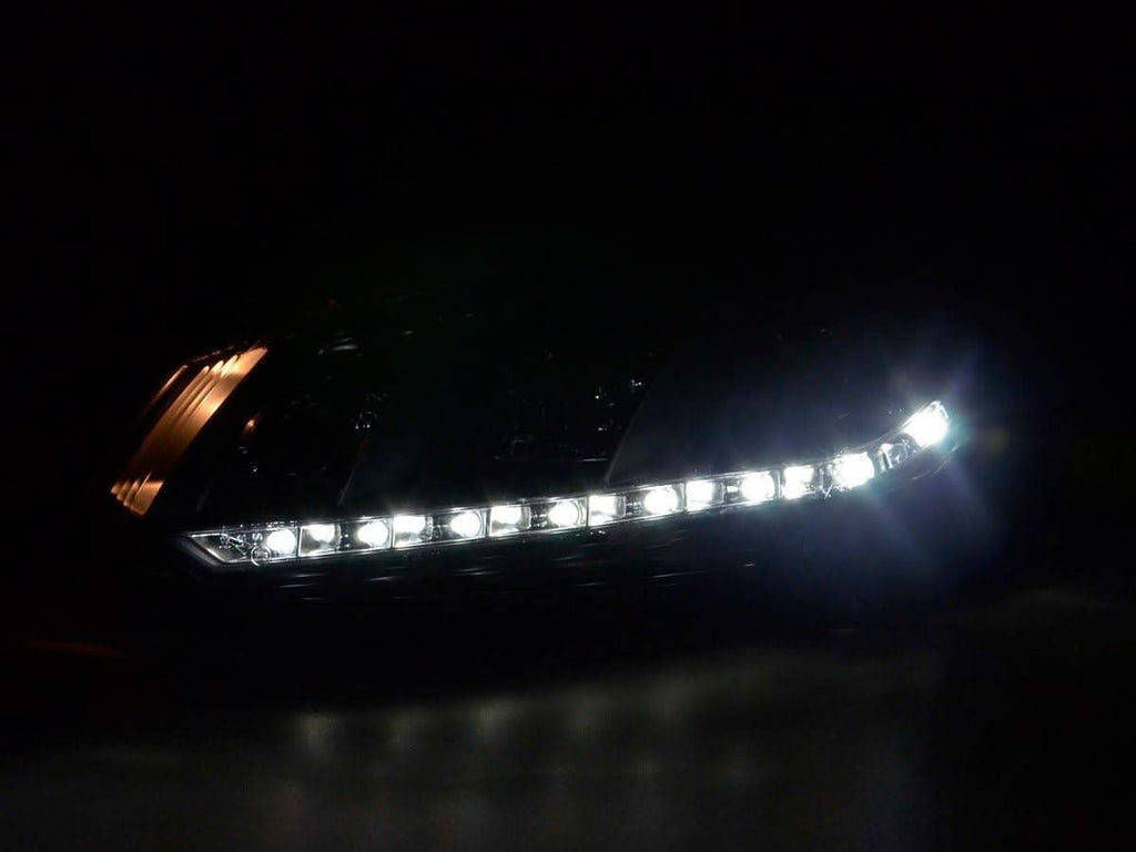 Volkswagen Golf 6 Black LED Headlights with Daytime Running Lights (2008-2014)