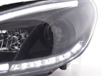 Volkswagen Golf 6 Black LED Headlights with Daytime Running Lights (2008 - 2014)