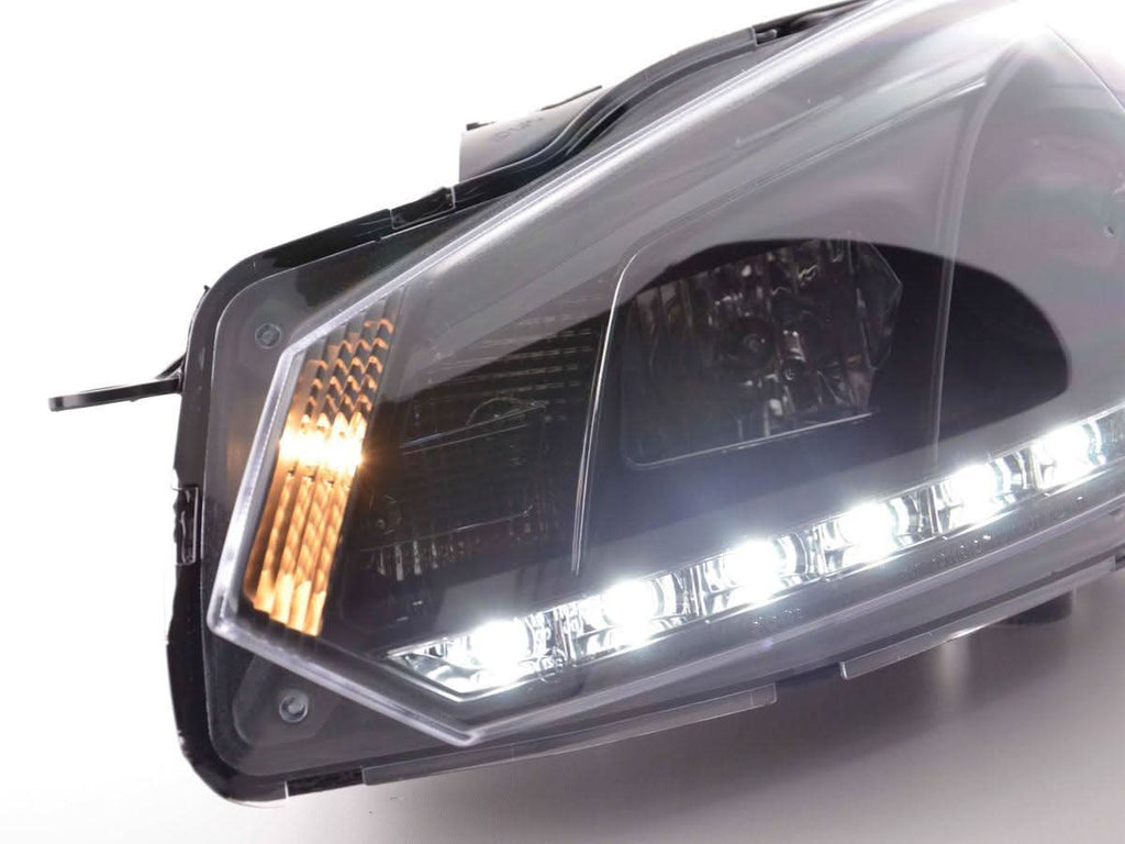 Volkswagen Golf 6 Black LED Headlights with Daytime Running Lights (2008-2014)