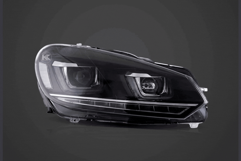 Volkswagen Golf 6 MK6 Black Demon Eyes Projector Headlight (2008 - 2014)