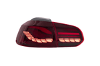 Volkswagen Golf MK6 Smoke and Red Dynamic Lighting OLED Taillights (2008 - 2014)