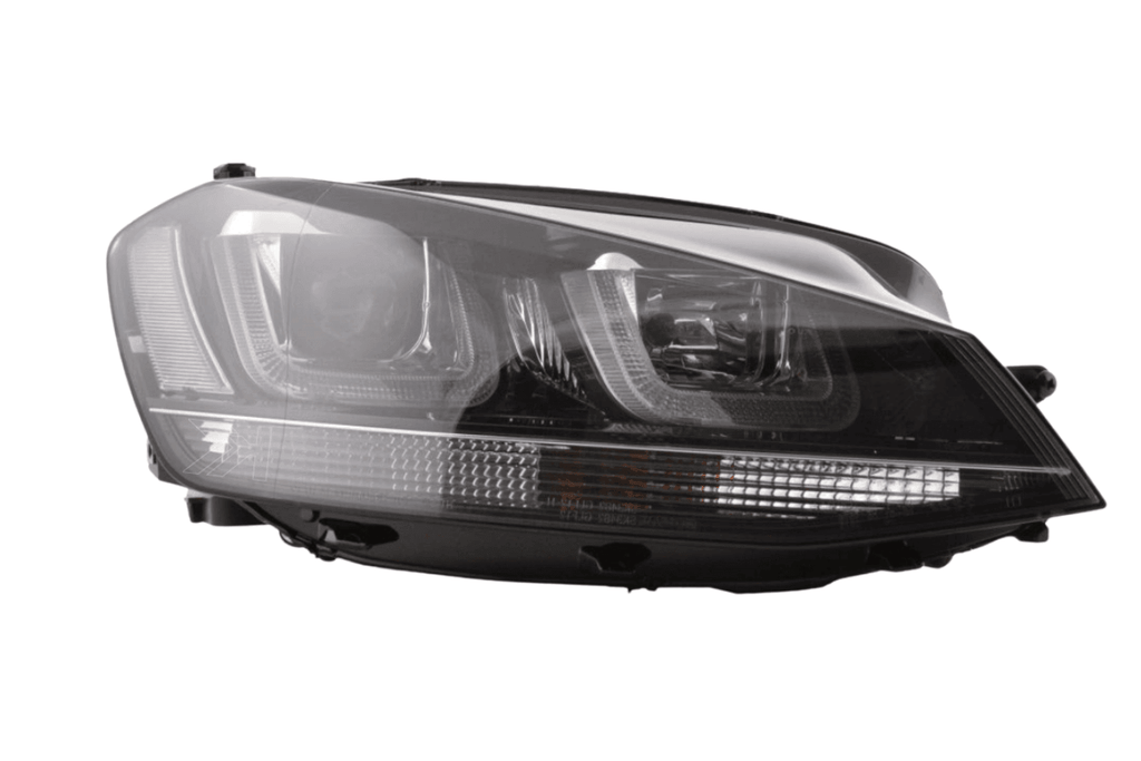 Volkswagen Golf Mk7 Black LED Headlights - R Style Black (12-17)