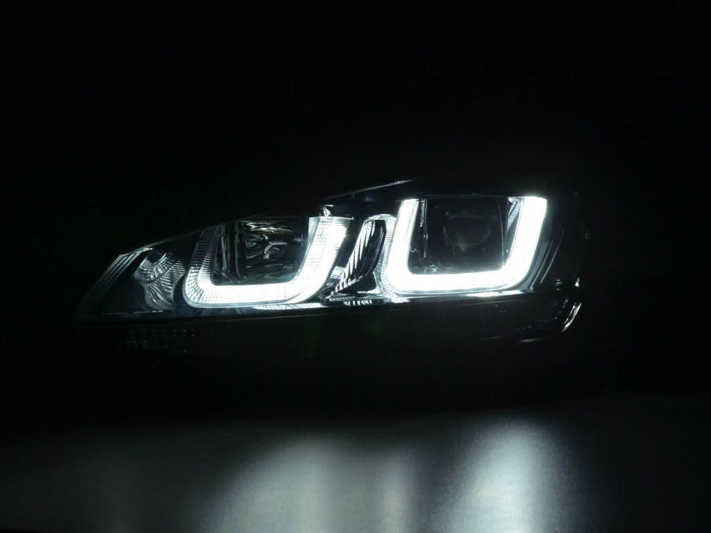Volkswagen Golf Mk7 Black LED Headlights - R Style Black (12-17)