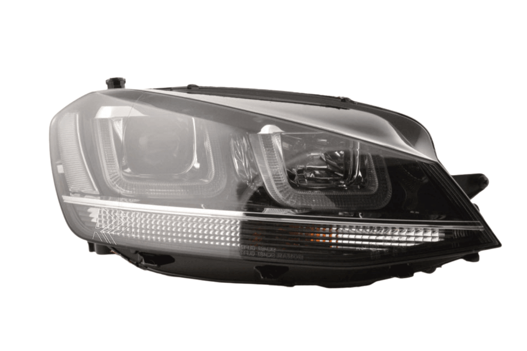 Volkswagen Golf Mk7 Black LED Headlights - R Style Chrome (12-17)