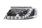Volkswagen Passat (B5 / 3BG) Chrome LED Headlights with Daytime Running Lights (2000 - 2005)
